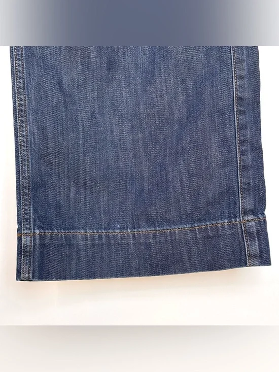 J. Crew Wide-Leg Denim Trouser Jeans BL905 Coastal Navy Size 29 - Picture 10 of 11